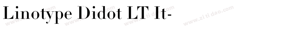 Linotype Didot LT It字体转换
